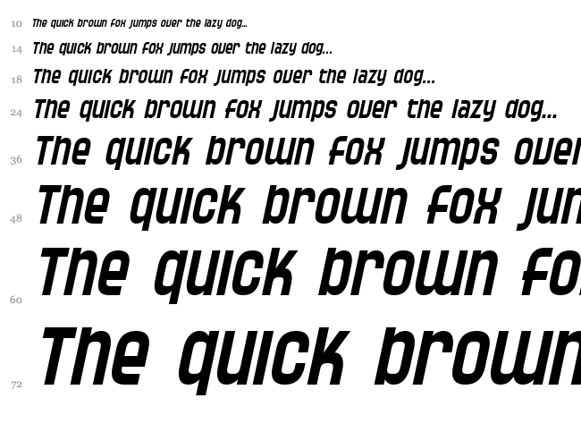 SF Speedwaystar font waterfall